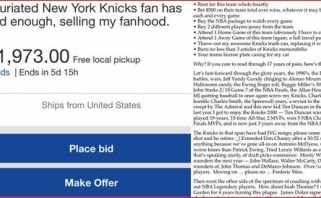 Nusivylęs "Knicks" gerbėjas parduoda savo lojalumą "eBay"