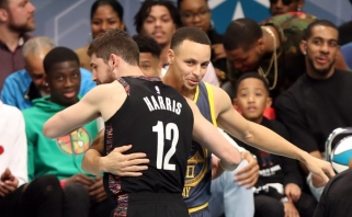 NBA tritaškių konkurse Curry nosį nušluostė "Nets" snaiperis 