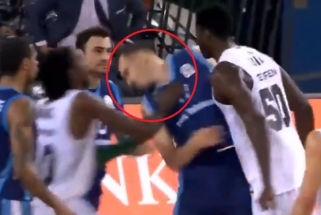 Eurolygos žaidėjo smurto proveržis: vieną krepšininką apstumdė, kitą pasiuntė  į nokdauną