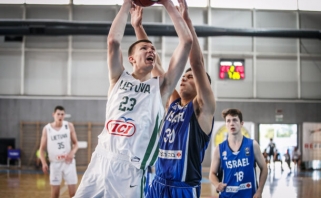 Europos čempionate U 16 rinktinė įveikė Izraelio krepšininkus