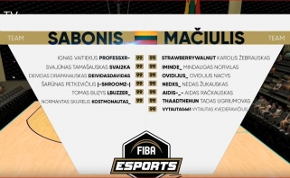 Dramatiškame finale Sabonis nugalėjo Mačiulį - paaiškėjo Lietuvos esporto rinktinės sudėtis