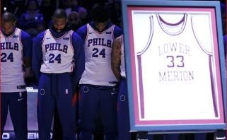 "76ers" planuoja iškelti į arenos palubes Kobe Bryanto marškinėlius