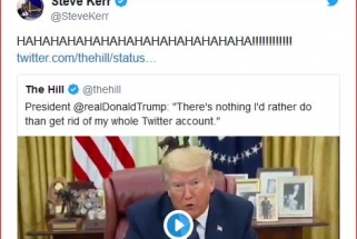 S.Kerras pasijuokė iš D.Trumpo konflikto su "Twitter"