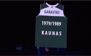 V.Garasto marškinėliai iškilmingai pakilo į "Žalgirio" arenos palubes (VIDEO)