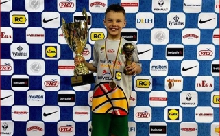 Š.Jasikevičiaus sūnus seka tėvo pėdomis - tapo Lietuvos darželinukų čempionu ir finalo MVP
