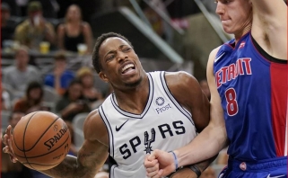 NBA: pirmajame Casey ir DeRozano susitikime "Spurs" įveikė "Pistons" (rezultatai)
