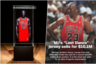 Jordano "The Last Dance" sezono marškinėliai parduoti už rekordinę sumą