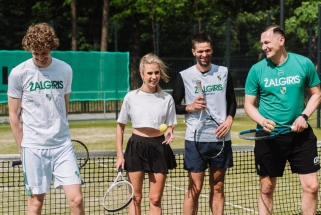 Jankūnas, Kalnietis, Lelevičius ir Jurgaitytė sisigrūmė teniso kortuose