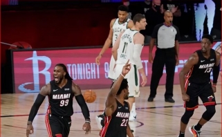 Graikų antžmogio fiasko: NBA favoritais laikyti "Bucks" trečią kartą nusileido "Heat"